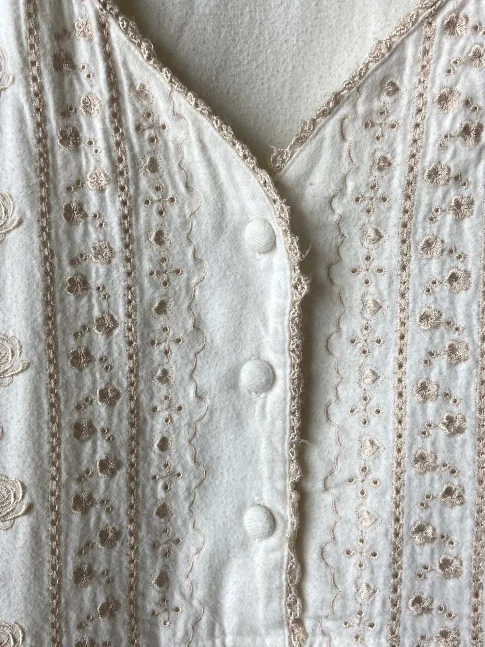 Vintage 90s Victoria's Secret Country Lace Trim Embroidered Prairie Nightgown